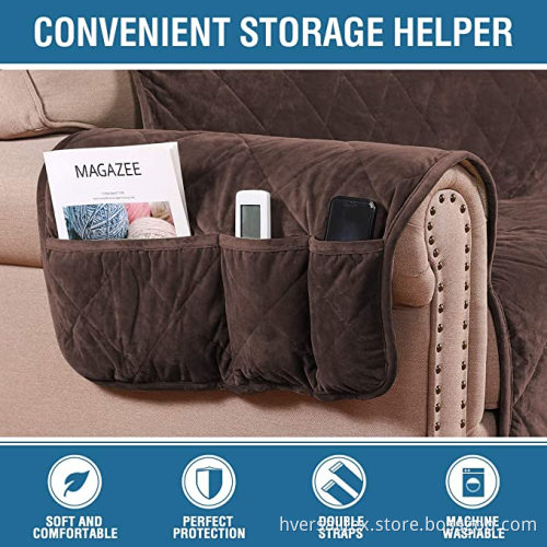 Sofa Slipcover antypoślizgowa aksamitna pluszowa ochraniacz na fotel